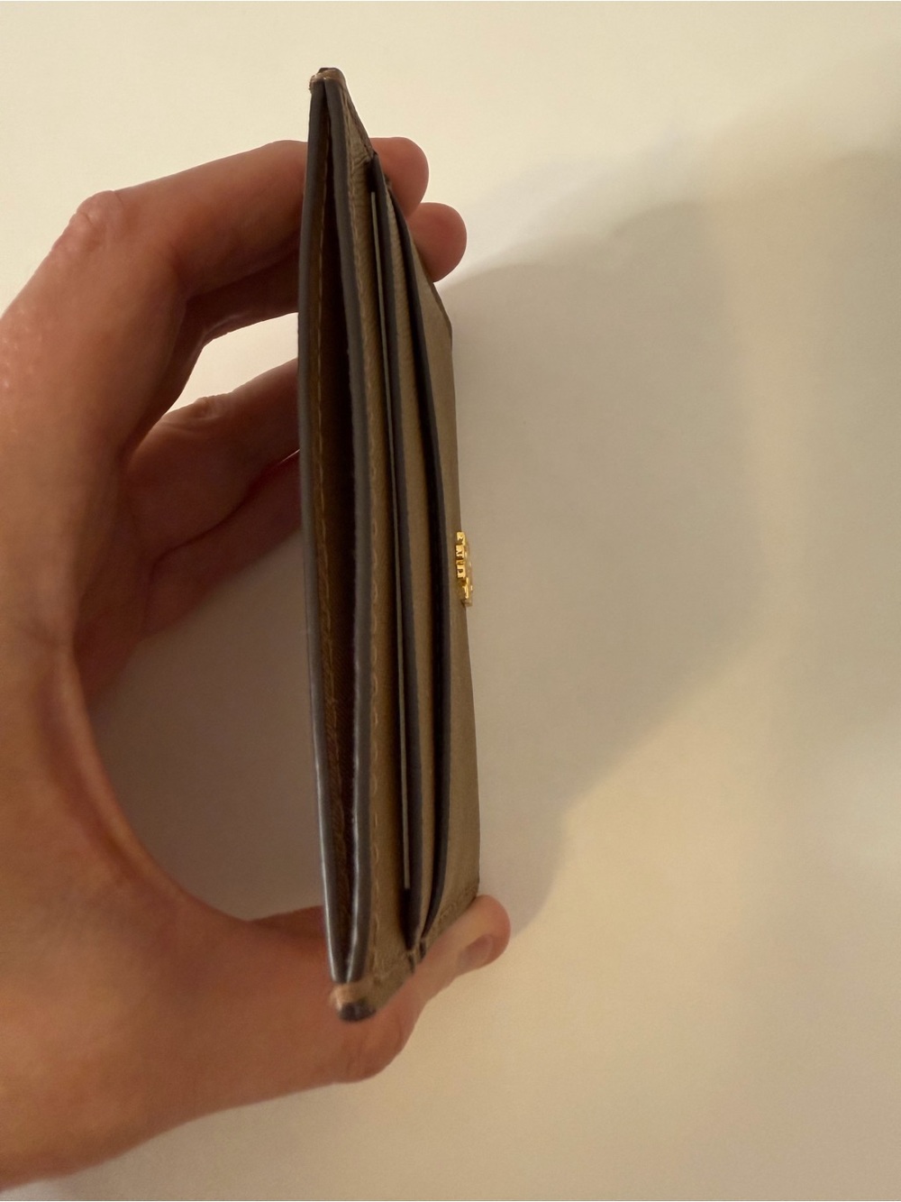 NWT Tory Burch Emerson Slim Card Case Moose Brown Leather - Picture 5 of 6